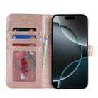 For iPhone 13 mini Double Fold Printed Embossing Leather Phone Case(Rose Gold) - 3