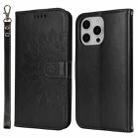 For iPhone 15 Plus Double Fold Printed Embossing Leather Phone Case(Black) - 2