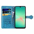 For Samsung Galaxy A26 5G Cat and Dog Embossed Leather Phone Case(Blue) - 3