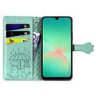 For Samsung Galaxy A26 5G Cat and Dog Embossed Leather Phone Case(Green) - 3