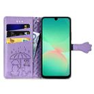 For Samsung Galaxy A26 5G Cat and Dog Embossed Leather Phone Case(Purple) - 3