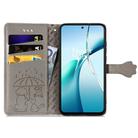 For OPPO Reno13 Pro Cat and Dog Embossed Leather Phone Case(Gray) - 3