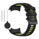 Fro Garmin Instinct 3 AMOLED / Solar 45mm Two Color Sports Silicone Watch Band(Black+Green) - 3