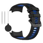Fro Garmin Instinct 3 AMOLED / Solar 45mm Two Color Sports Silicone Watch Band(Black+Blue) - 3