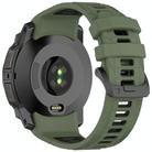 Fro Garmin Instinct 3 AMOLED / Solar 45mm Two Color Sports Silicone Watch Band(Green+Black) - 2
