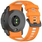 Fro Garmin Instinct 3 AMOLED / Solar 45mm Two Color Sports Silicone Watch Band(Orange+Starlight) - 2