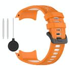 Fro Garmin Instinct 3 AMOLED / Solar 45mm Two Color Sports Silicone Watch Band(Orange+Starlight) - 3