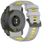 For Garmin Instinct 3 AMOLED / Solar 50mm Two Color Sports Silicone Watch Band(Gray+Yellow) - 2