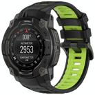 For Garmin Instinct 3 AMOLED / Solar 50mm Two Color Sports Silicone Watch Band(Black+Green) - 1