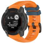 For Garmin Instinct E 45mm Breathable Silicone Watch Band Wristband(Orange+Blue) - 1