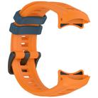 For Garmin Instinct E 45mm Breathable Silicone Watch Band Wristband(Orange+Blue) - 3