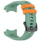 For Garmin Instinct E 45mm Breathable Silicone Watch Band Wristband(Green+Orange) - 3