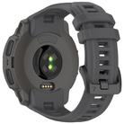 For Garmin Instinct E 45mm Breathable Silicone Watch Band Wristband(Graphite Grey) - 2