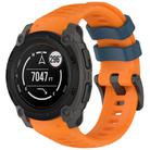 For Garmin Instinct E 40mm Breathable Silicone Watch Band Wristband(Orange+Blue) - 1
