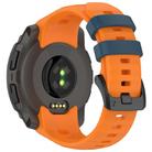 For Garmin Instinct E 40mm Breathable Silicone Watch Band Wristband(Orange+Blue) - 2