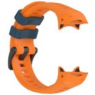 For Garmin Instinct E 40mm Breathable Silicone Watch Band Wristband(Orange+Blue) - 3