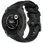 For Garmin Instinct E 40mm Breathable Silicone Watch Band Wristband(Black) - 1