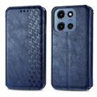 For Motorola Moto G 2025 Cubic Grid Pressed Magnetic Leather Phone Case(Blue) - 2