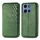 For Motorola Moto G 2025 Cubic Grid Pressed Magnetic Leather Phone Case(Green) - 2