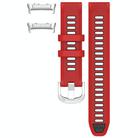 For Huawei Watch D2 Silver Metal Head Two Color Silicone Watch Band(Red+Black) - 3