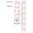 For Huawei Watch D2 Silver Metal Head Two Color Silicone Watch Band(Pink+White) - 3