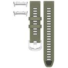 For Huawei Watch D2 Silver Metal Head Two Color Silicone Watch Band(Green+Black) - 3
