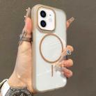 For iPhone 11 Translucent Armor MagSafe N52 Thin Circle Phone Case(Transparent Gold) - 1