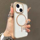 For iPhone 15 Plus Translucent Armor MagSafe N52 Thin Circle Phone Case(Transparent Gold) - 1