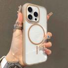 For iPhone 15 Pro Max Translucent Armor MagSafe N52 Thin Circle Phone Case(Transparent Gold) - 1