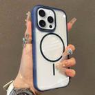 For iPhone 15 Pro Max Translucent Armor MagSafe N52 Thin Circle Phone Case(Transparent Blue) - 1
