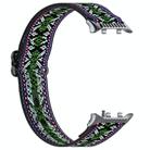 For Huawei Watch D2 Nylon Elastic Braided Watch Band(Green Purple) - 3