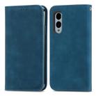 For Fujitsu Arrows We2 / F-52E Retro Skin Feel Magnetic Flip Leather Phone Case(Blue) - 2