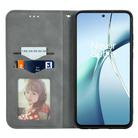 For Fujitsu Arrows We2 / F-52E Retro Skin Feel Magnetic Flip Leather Phone Case(Gray) - 3