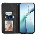 For Fujitsu Arrows We2 / F-52E Retro Skin Feel Magnetic Flip Leather Phone Case(Black) - 3