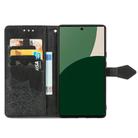 For Fujitsu Arrows We2 Plus / F-51E Mandala Flower Embossed Leather Phone Case(Black) - 3