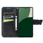 For Fujitsu Arrows We2 / F-52E Butterfly Love Flower Embossed Leather Phone Case(Black) - 3