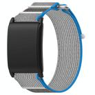 For WHOOP 4.0 Nylon Loop Hook and Loop Fastener Watch Band(Blue+Gray) - 1