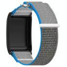 For WHOOP 4.0 Nylon Loop Hook and Loop Fastener Watch Band(Blue+Gray) - 2