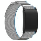 For WHOOP 4.0 Nylon Loop Hook and Loop Fastener Watch Band(Blue+Gray) - 3