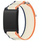 For WHOOP 4.0 Nylon Loop Hook and Loop Fastener Watch Band(Orange+Beige) - 1
