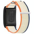 For WHOOP 4.0 Nylon Loop Hook and Loop Fastener Watch Band(Orange+Beige) - 2