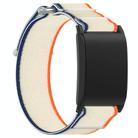 For WHOOP 4.0 Nylon Loop Hook and Loop Fastener Watch Band(Orange+Beige) - 3