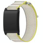 For WHOOP 4.0 Nylon Loop Hook and Loop Fastener Watch Band(Yellow+Gray) - 1