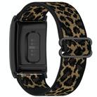 For WHOOP 4.0 Slide Buckle Nylon Elastic Braided Watch Band(Leopard Print) - 2