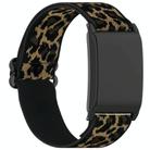 For WHOOP 4.0 Slide Buckle Nylon Elastic Braided Watch Band(Leopard Print) - 3