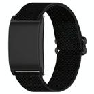 For WHOOP 4.0 Slide Buckle Nylon Elastic Braided Watch Band(Black) - 1
