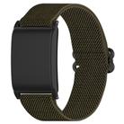 For WHOOP 4.0 Slide Buckle Nylon Elastic Braided Watch Band(Army Green) - 1