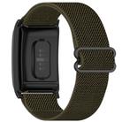 For WHOOP 4.0 Slide Buckle Nylon Elastic Braided Watch Band(Army Green) - 2