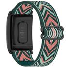 For WHOOP 4.0 Slide Buckle Nylon Elastic Braided Watch Band(Green Print) - 2