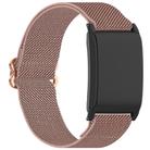 For WHOOP 4.0 Slide Buckle Nylon Elastic Braided Watch Band(Rose Pink) - 3